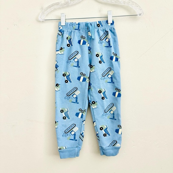 Koala Kids Blue Pajama Bottoms with Playful Vehicle Print Boys Size 4T - Picture 1 of 7
